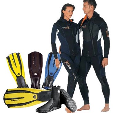 Set Wetsuit Mares Thermic Donna 5 mm + Fins Mares X3 + Boot