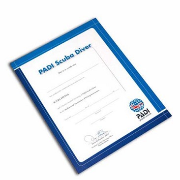Certificate PADI Scuba Diver