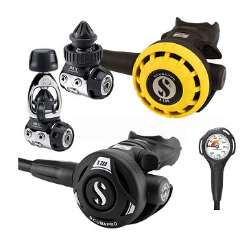 Package détendeur MK11/C350/R095 Octopus + Manomètre Compact Scubapro