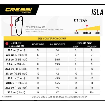 Cressi Isla Schuhe mit Sohle Isla 7 mm
