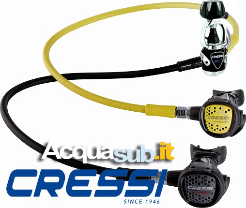 Jacket Start PRO Console 2 con Frusta Unisex Adulto Erogatore MC9 DIN e Octopus Compact Cressi Scuba Set 